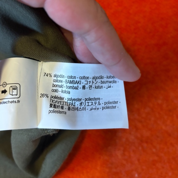 Zara khaki long sleeve brushed top sweatshirt NWT - Picture 7 of 9